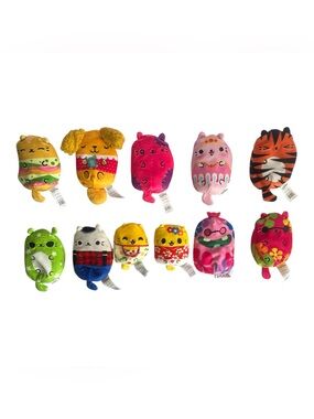 Cats vs Pickles Plush Bundle 10+ Pc Mini Bean Bag Collectible Toys Cepia